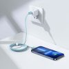 Baseus Crystal Shine Series Type-C-Lightning gyorstöltő kábel, Power Delivery 20W, 1,2 m (világoskék)