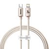 Baseus Crystal Shine USB kábel iPhone-hoz  20W, 1,2m (rózsaszín)