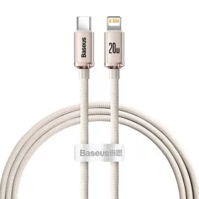   Baseus Crystal Shine USB kábel iPhone-hoz  20W, 1,2m (rózsaszín)