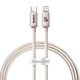 Baseus Crystal Shine USB kábel iPhone-hoz  20W, 1,2m (rózsaszín)