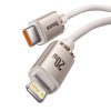 Baseus Crystal Shine USB kábel iPhone-hoz  20W, 1,2m (rózsaszín)