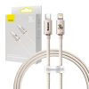 Baseus Crystal Shine USB kábel iPhone-hoz  20W, 1,2m (rózsaszín)