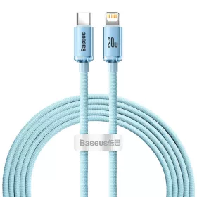 Baseus Crystal Shine USB kábel iPhone-hoz,  20W, 2m (kék)