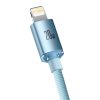 Baseus Crystal Shine USB kábel iPhone-hoz,  20W, 2m (kék)