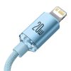 Baseus Crystal Shine USB kábel iPhone-hoz,  20W, 2m (kék)