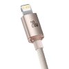 Baseus Crystal Shine USB kábel iPhone-hoz  20W, 2m (rózsaszín)