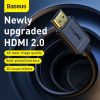 Baseus Video Kábel High definition Series HDMI - HDMI 4K 60 Hz, 3D HDR, 18 Gbps, 1m - Fekete (CAKGQ-A01)