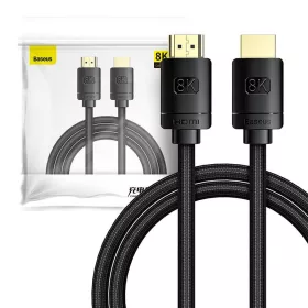   Baseus High Definition Series HDMI 2.1 kábel, 8K 60Hz, 3D, HDR, 48Gbps, 3m (fekete)