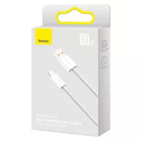   Baseus Dynamic Series kábel, USB-A & USB-C 100W, 2m (Fehér)