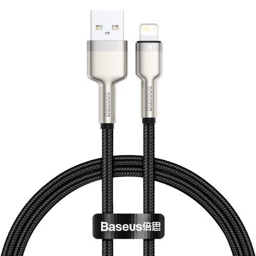 Baseus Cafule USB-Lightning kábel, 2,4A, 0,25m (fekete)