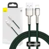 BASEUS - 1m (Zöld) Lightning USB-Kábel, 2,4A Töltéshez (CALJK-A06)