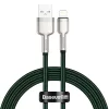BASEUS - 1m (Zöld) Lightning USB-Kábel, 2,4A Töltéshez (CALJK-A06)