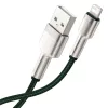 BASEUS - 1m (Zöld) Lightning USB-Kábel, 2,4A Töltéshez (CALJK-A06)