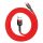 Baseus Cafule 2.4A Lightning USB-kábel 1m (piros)