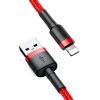Baseus Cafule 2.4A Lightning USB-kábel 1m (piros)