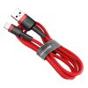 Baseus Cafule 2.4A Lightning USB-kábel 1m (piros)