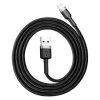Baseus Lightning Töltő Kábel - 2.4A - 1m (Szürke-Fekete)