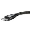 Baseus Lightning Töltő Kábel - 2.4A - 1m (Szürke-Fekete)