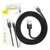 Baseus Cafule Lightning töltőkábel 1,5A, 2 m (Szürke-Fekete)