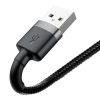 Baseus Cafule Lightning töltőkábel 1,5A, 2 m (Szürke-Fekete)