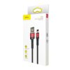 Baseus Cafule 2,4A 1m Lightning USB-kábel (kétoldalas) (fekete és piros)