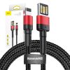 Baseus Cafule 2,4A 1m Lightning USB-kábel (kétoldalas) (fekete és piros)