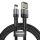 Baseus Cafule 2,4A 1m Lightning USB-kábel (kétoldalas) (szürke-fekete)