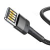 Baseus Cafule 2,4A 1m Lightning USB-kábel (kétoldalas) (szürke-fekete)