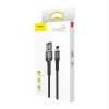 Baseus Cafule 2,4A 1m Lightning USB-kábel (kétoldalas) (szürke-fekete)