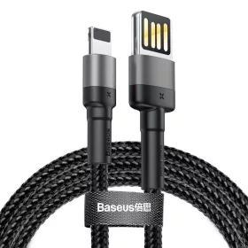  Baseus Cafule 1,5A 2m Lightning USB-kábel (kétoldalas) (szürke-fekete)
