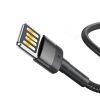 Baseus Cafule 1,5A 2m Lightning USB-kábel (kétoldalas) (szürke-fekete)