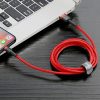 Baseus Cafule 2A 3m Lightning USB-kábel (piros-fekete)