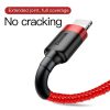 Baseus Cafule 2A 3m Lightning USB-kábel (piros-fekete)