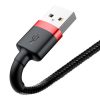 Baseus Cafule Lightning–USB kábel, 3m, 2A (Piros-fekete)