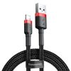 Baseus Cafule Lightning–USB kábel, 3m, 2A (Piros-fekete)