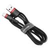 Baseus Cafule Lightning–USB kábel, 3m, 2A (Piros-fekete)