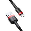 Baseus Cafule Lightning–USB kábel, 3m, 2A (Piros-fekete)