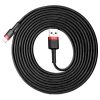 Baseus Cafule Lightning–USB kábel, 3m, 2A (Piros-fekete)