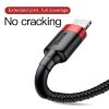 Baseus Cafule Lightning–USB kábel, 3m, 2A (Piros-fekete)