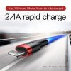 Baseus Cafule Lightning–USB kábel, 3m, 2A (Piros-fekete)
