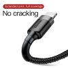 Baseus iPhone Lightning gyors adat, töltőkábel 2A - 3m (Fekete-Szürke)