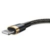 Baseus Cafule USB Lightning 2A 3m-es kábel (arany-fekete)