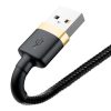 Baseus Cafule USB Lightning 2A 3m-es kábel (arany-fekete)