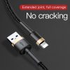Baseus Cafule USB Lightning 2A 3m-es kábel (arany-fekete)