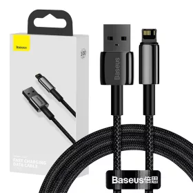   Baseus Tungsten Gold USB-Lightning kábel, 2,4A, 1 m (fekete)