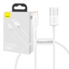 Baseus USB-kábel a Lightning Superior 2,4A, 0,25m (fehér)