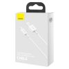 Baseus USB-kábel a Lightning Superior 2,4A, 0,25m (fehér)