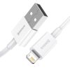 Baseus USB-kábel a Lightning Superior 2,4A, 0,25m (fehér)