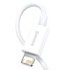 Baseus USB-kábel a Lightning Superior 2,4A, 0,25m (fehér)