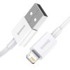 Baseus Superior Lightning gyors adat/töltőkábel 2.4A 1m  (Fehér)